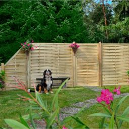 T&J Sichtschutzzaun Lamellenzaun Anschluss Sichtschutz 5