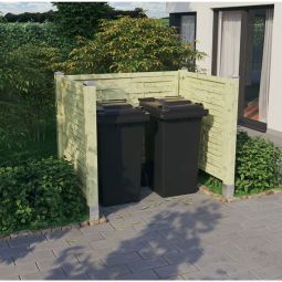 T&J Mülltonnenabtrennung KAI Lamellenzaun Komplettset 3