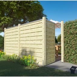 T&J Sichtschutzzaun Maxi-Massiv Sichtschutz Lamellenzaun 4