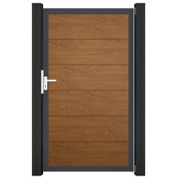 GroJa Einzeltor BasicLine PVC-Steckzaun Golden 3