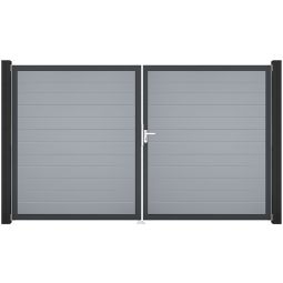 GroJa Doppeltor BasicLine schmal PVC-Steckzaun 5