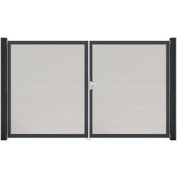 GroJa Doppeltor BasicLine schmal PVC-Steckzaun 5