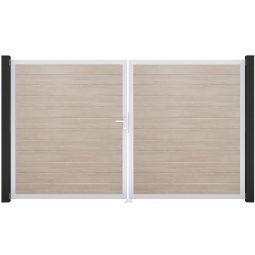 GroJa Doppeltor BasicLine schmal PVC-Steckzaun 3