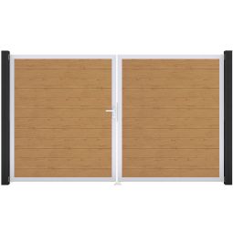 GroJa Doppeltor BasicLine schmal PVC-Steckzaun 4