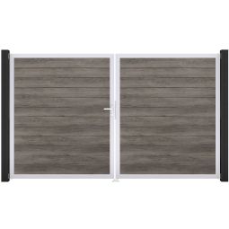 GroJa Doppeltor BasicLine schmal PVC-Steckzaun 4