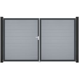 GroJa Doppeltor BasicLine schmal PVC-Steckzaun 3
