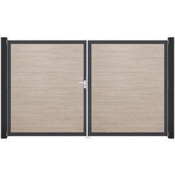 GroJa Doppeltor BasicLine schmal PVC-Steckzaun 4