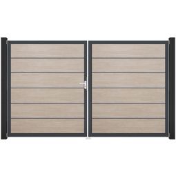 GroJa Doppeltor BasicLine Premium PVC-Steckzaun 5