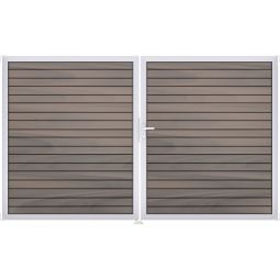 GroJa Doppeltor Solid Rhombus BPC-Steckzaun 3