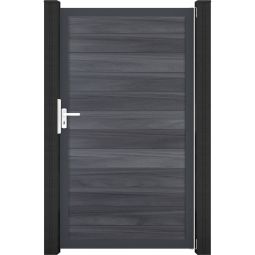 GroJa Einzeltor Solid Steckzaun Steingrau 3