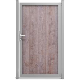GroJa Einzeltor Premo HPL-Sichtschutzelement Holzoptik 3