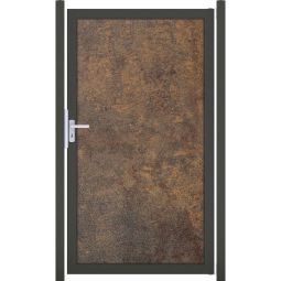 GroJa Einzeltor Premo HPL-Sichtschutzelement Rostoptik 3