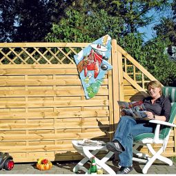 T&J Sichtschutzzaun Avantgarde Abschluss mit 3