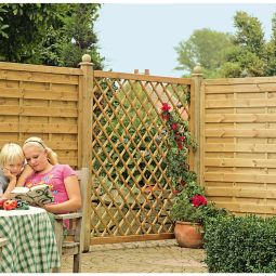 T&J Sichtschutzzaun Avantgarde Diagonal Rankgitter 3