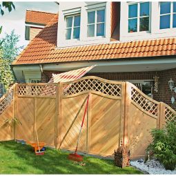 T&J Sichtschutzzaun CLASSICO mit Dekorgitter 4