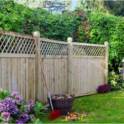 T&J Sichtschutzzaun CLASSIC Senkrecht mit 4