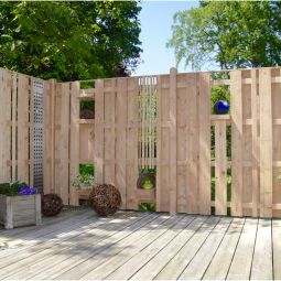 T&J Sichtschutzzaun AALBORG Bretterzaun Blumenkasten 4