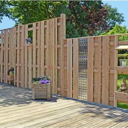 T&J Sichtschutzzaun AALBORG Bretterzaun Regal 3