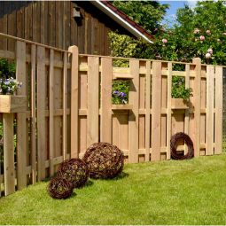 T&J Sichtschutzzaun AALBORG Bretterzaun Regal 4