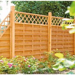 T&J Sichtschutzzaun SUNLINE Abschluss mit 4