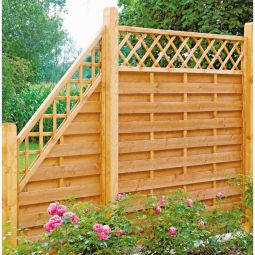 T&J Sichtschutzzaun SUNLINE mit Dekorgitter 3
