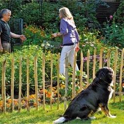 T&J ROLLO-Lattenzaun Staketenzaun Haselnuss 5