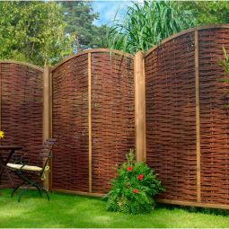 T&J NABRO Weidengeflechtzaun Hochbogen Sichtschutz 4