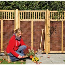 T&J VESUV Weidengeflechtzaun Sichtschutz 3