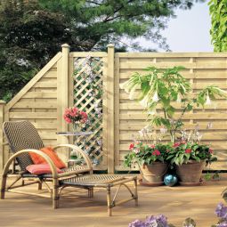 TraumGarten Sichtschutzzaun Holz XL Sichtschutz 5