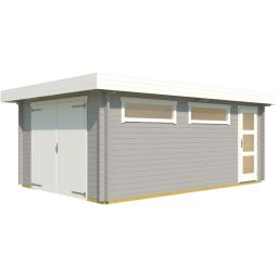 WEKA Einzelgarage 441 Holz hellgrau 3