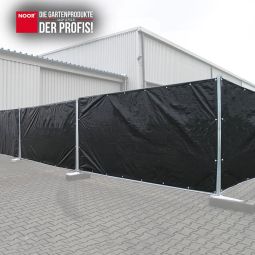 NOOR Bauzaunplane Profi PP/PE-Gewebe schwarz 4