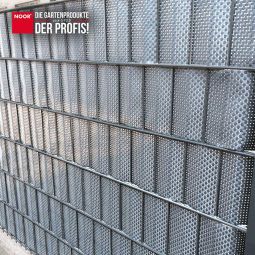 NOOR Zaunblende Rattan chrom Sichtschutzstreifen 5
