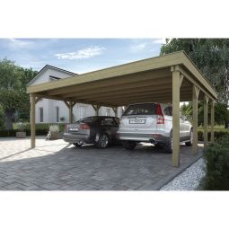 weka Doppelcarport 609 mit Stahltrapezblechdach 3