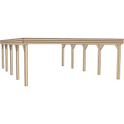 weka Doppelcarport 609 mit Stahltrapezblechdach 4