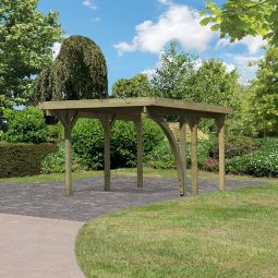 Karibu Einzelcarport Classic mit Rundbogen 3