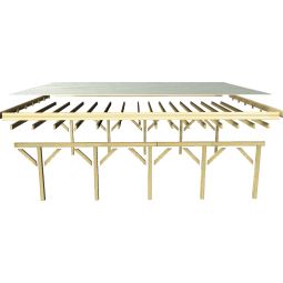 Karibu Einzelcarport Classic mit Rundbogen 6
