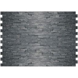 Wellker Wandverblender Naturstein Quarzit Schwarz 3