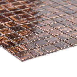 Wellker Glasmosaik Kupfer Hellbraun 32,7x32,7 3