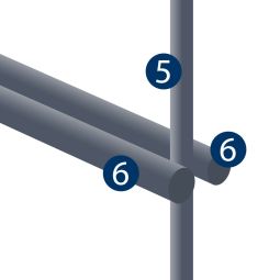 Doppelstabmattenzaun zum Einbetonieren Rundum-sorglos-Paket Anthrazit 7