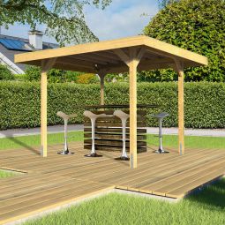 weka Holzpavillon Gartenlaube 657 Pavillon 3