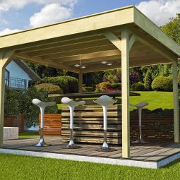 weka Holzpavillon Gartenlaube 657 Pavillon 4
