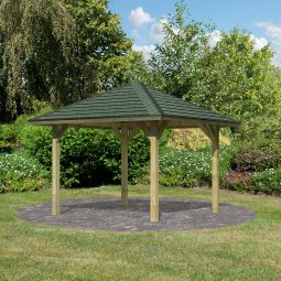 Karibu Pavillon Bergen Sparset Holzpavillon 3