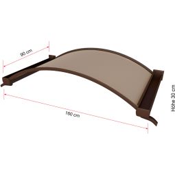 gutta Rundbogenvordach NO Braun Bronze 4