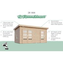 Karibu Woodfeeling Gartenhaus Mattrup Terragrau 4