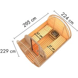 Karibu Fasssauna 2 naturbelassen 7