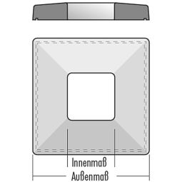 Abdeckplatte für Schornstein Beton einzügig 4