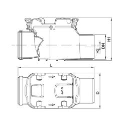 ACO Einfachrückstauverschluss Triplex Typ-0 freiliegende 3