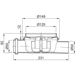 ACO Badablaufkörper Easyflow flach Zulauf-Ablauf 3