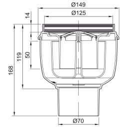 ACO Badablaufkörper Easyflow Ablauf senkrecht 5