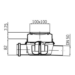 ACO Badablauf 100x100mm Easyflow flach 3